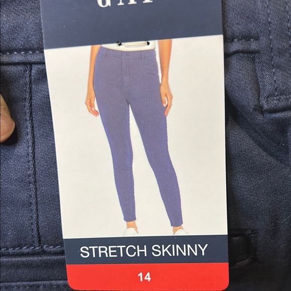 GAP Blue Stretch Skinny Pants Tailored Fit. Size 14. NWT - Picture 5 of 9